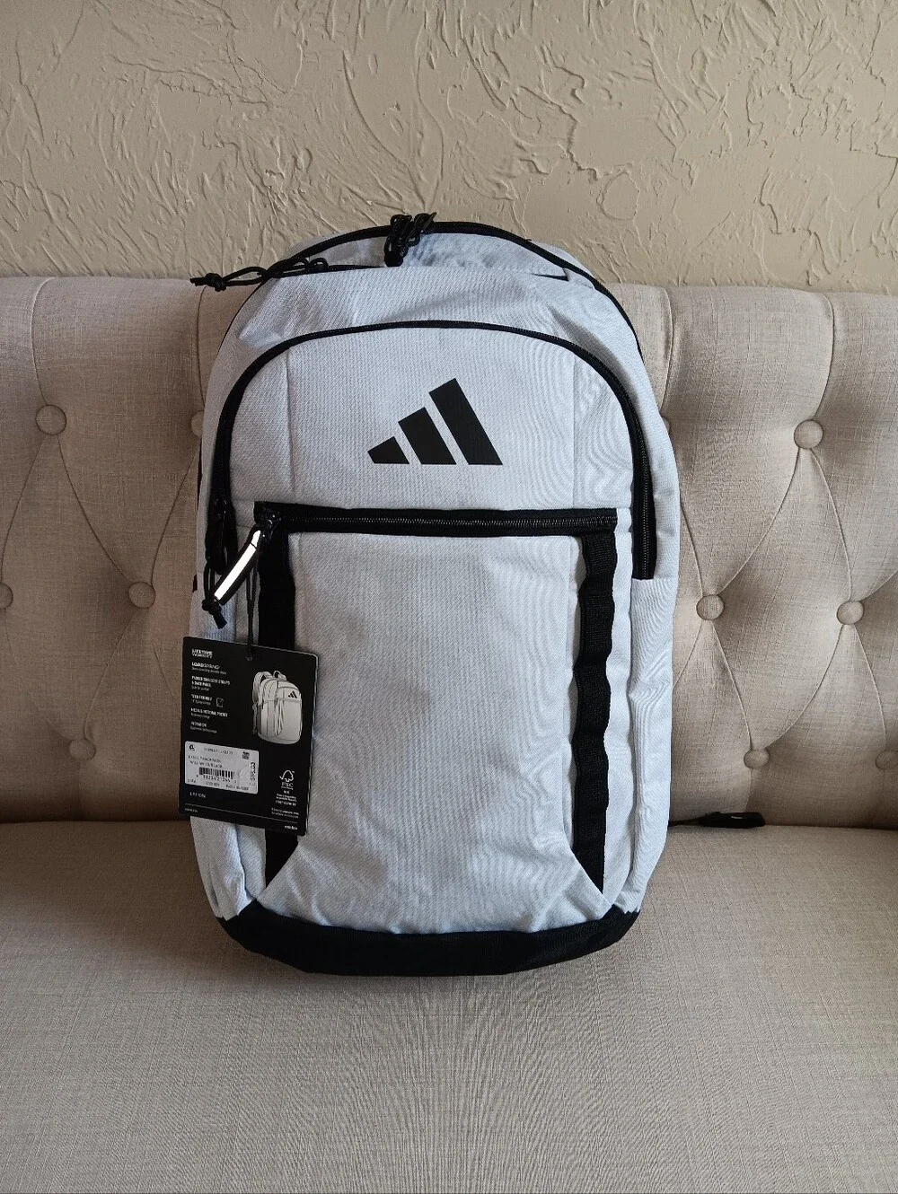 Adidas Excel Backpack Unisex Durable Large Athletic Laptop Bag JK3403 - Picture 4 of 9